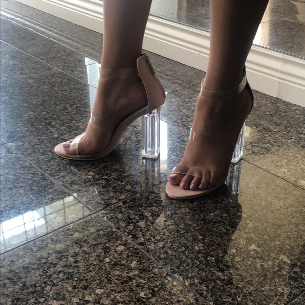 Clear heels